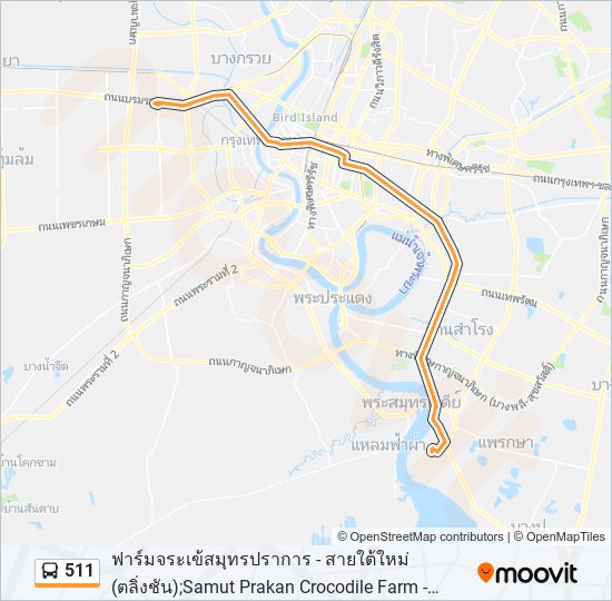 511 bus Line Map