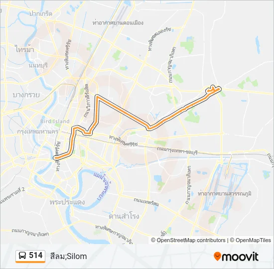 514 Bus Line Map