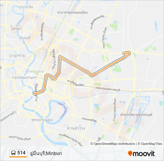 514 Bus Line Map