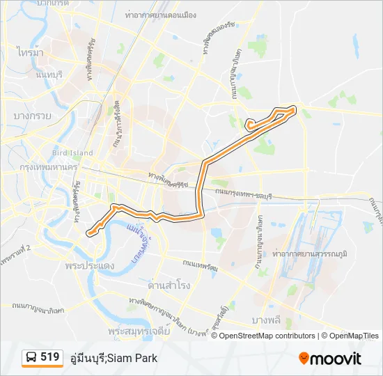 519 Bus Line Map