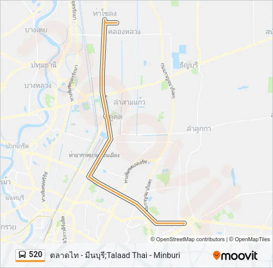 520 Bus Line Map