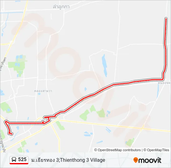 525 Bus Line Map