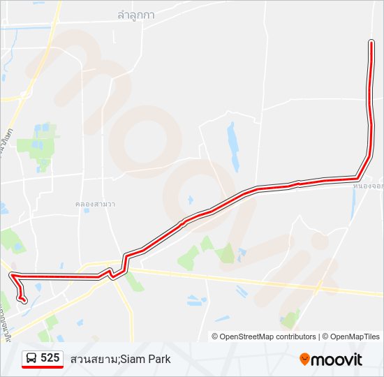 525 รถบัส แผนที่สายรถ