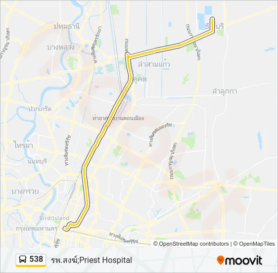 538 Bus Line Map