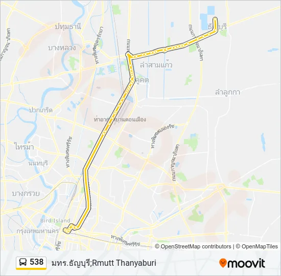538 Bus Line Map