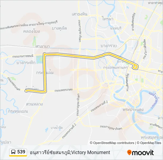 539 Bus Line Map