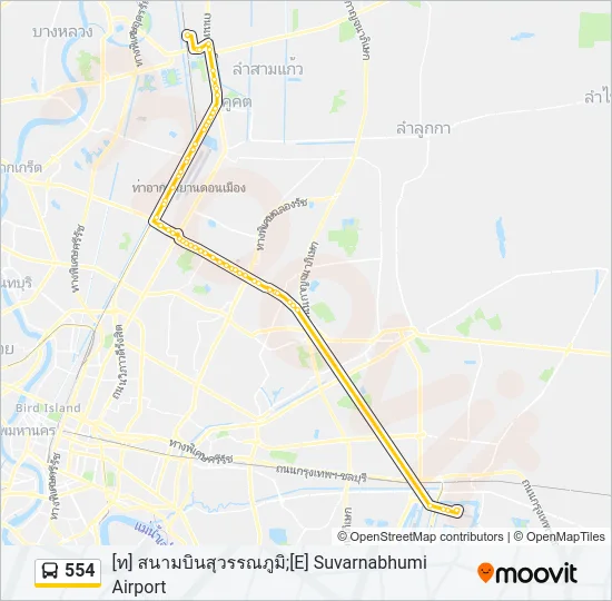 554 Bus Line Map