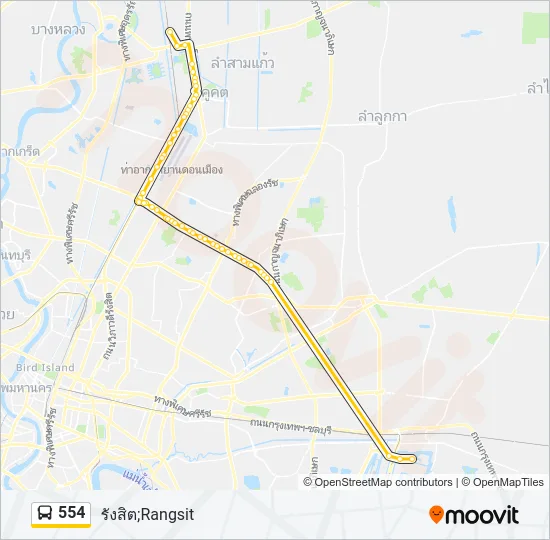 554 Bus Line Map