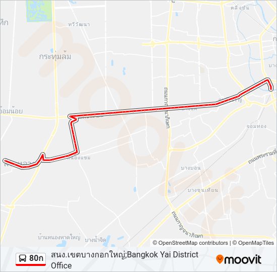 80ก รถบัส แผนที่สายรถ