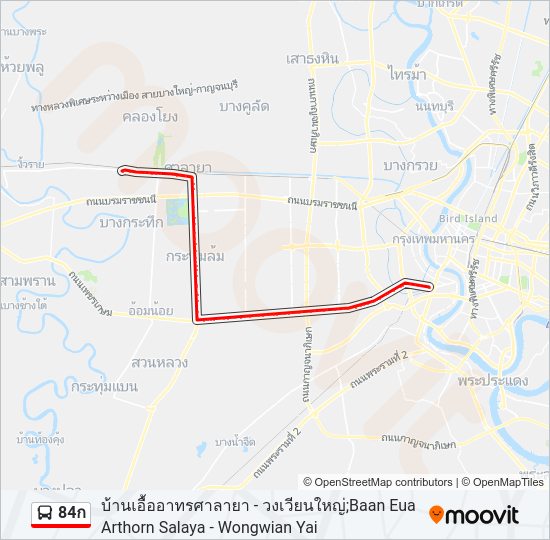 84ก รถบัส แผนที่สายรถ