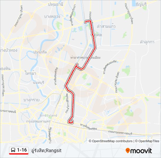 1-16 รถบัส แผนที่สายรถ