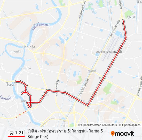 1-21 bus Line Map