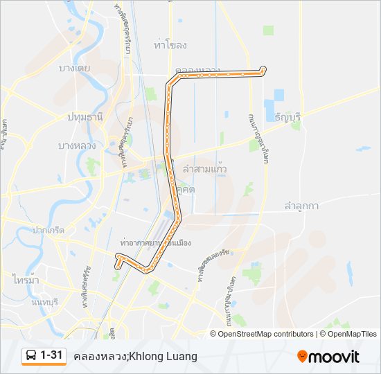 1-31 รถบัส แผนที่สายรถ