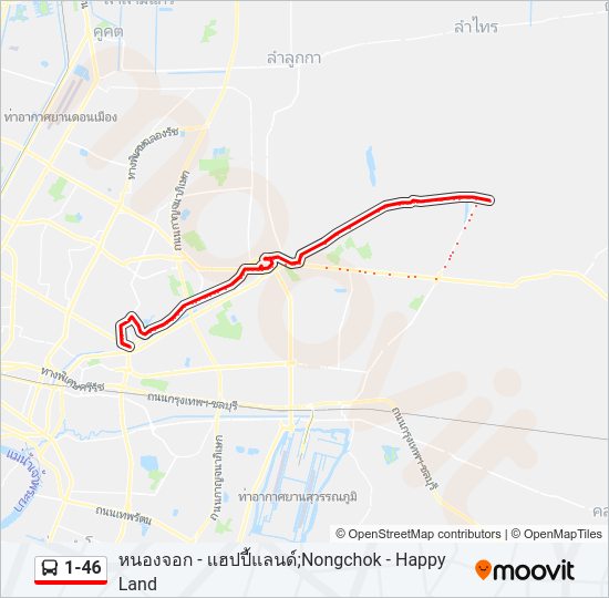 1-46 รถบัส แผนที่สายรถ