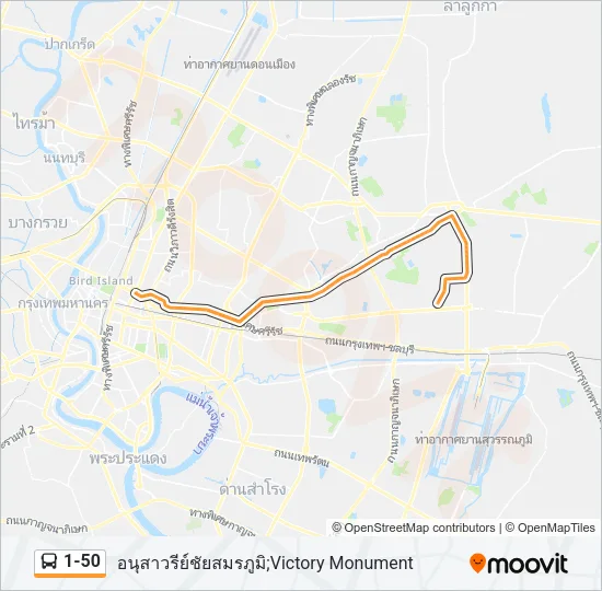 1-50 Bus Line Map