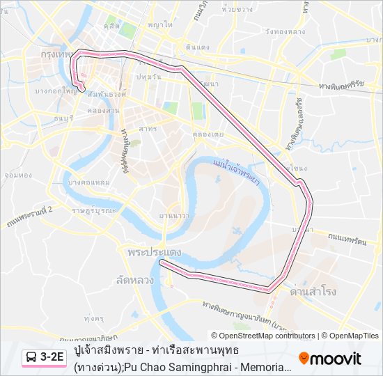 3-2E รถบัส แผนที่สายรถ
