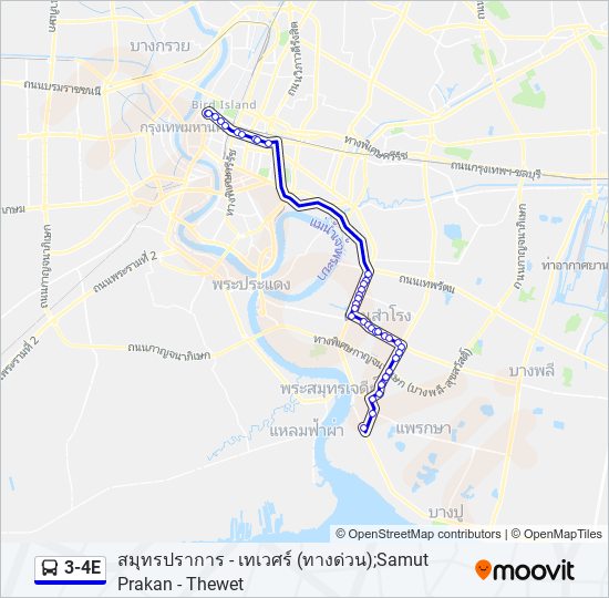 3-4E bus Line Map