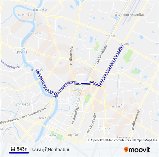 543ก รถบัส แผนที่สายรถ