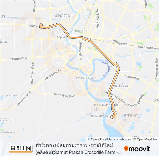 511 [ท] bus Line Map