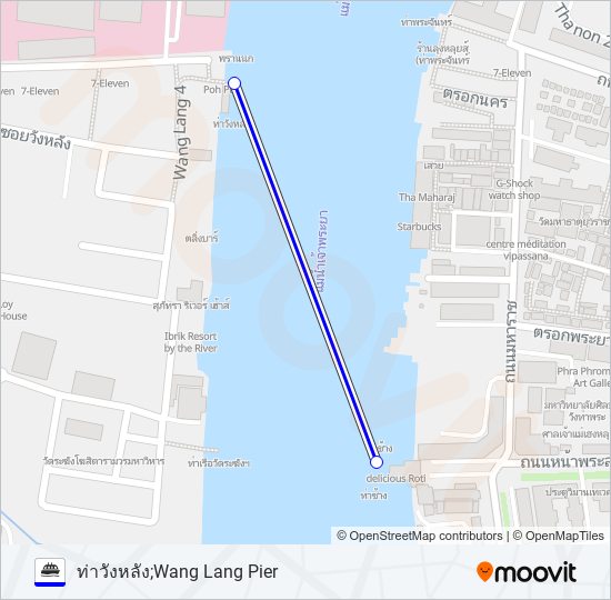 เรือข้ามฟาก ferry Line Map