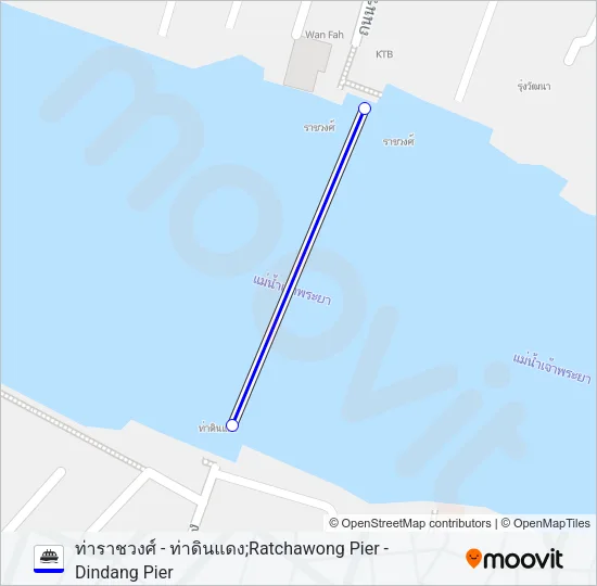 เรือข้ามฟาก Ferry Line Map