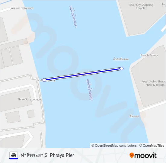เรือข้ามฟาก Ferry Line Map