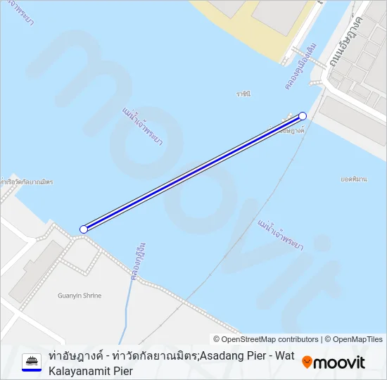 เรือข้ามฟาก Ferry Line Map