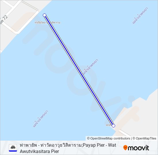 เรือข้ามฟาก ferry Line Map