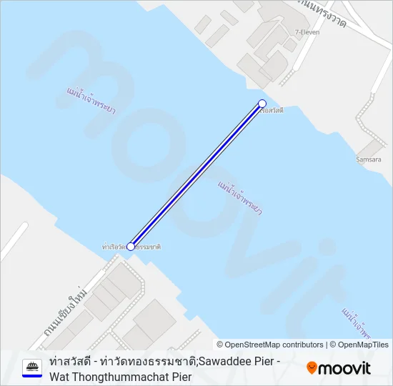 เรือข้ามฟาก Ferry Line Map