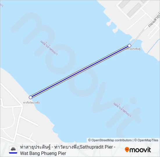 เรือข้ามฟาก Ferry Line Map