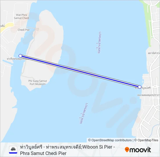 เรือข้ามฟาก Ferry Line Map