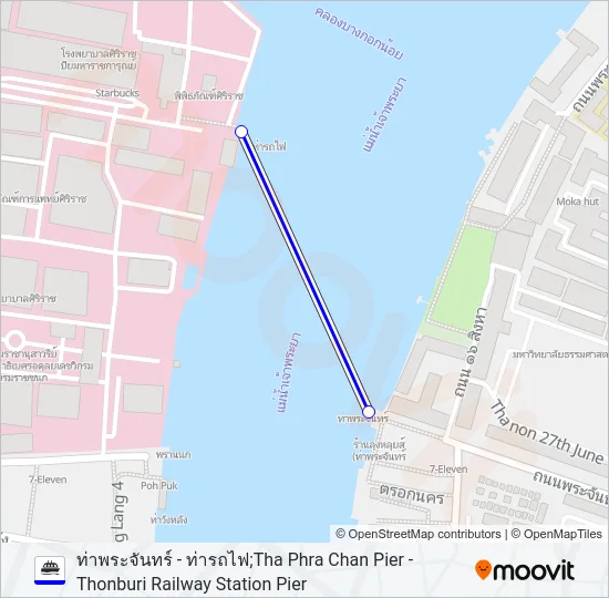 เรือข้ามฟาก Ferry Line Map