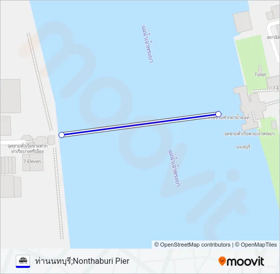 เรือข้ามฟาก Ferry Line Map