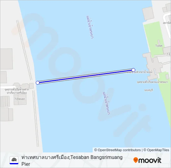 เรือข้ามฟาก Ferry Line Map