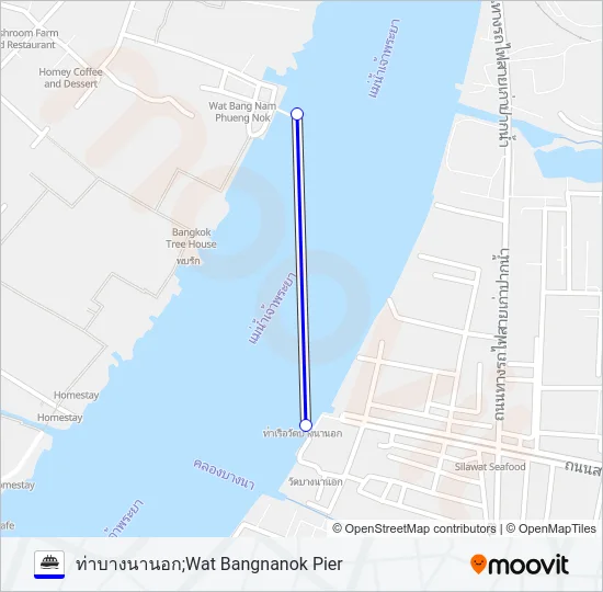 เรือข้ามฟาก Ferry Line Map