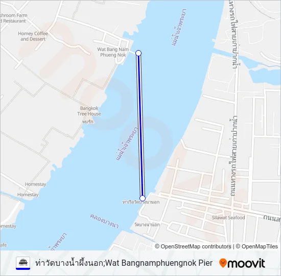 เรือข้ามฟาก Ferry Line Map
