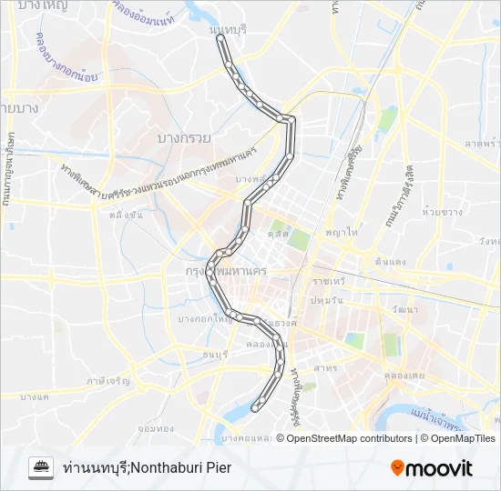 เรือประจำทาง (ไม่มีธง) Ferry Line Map