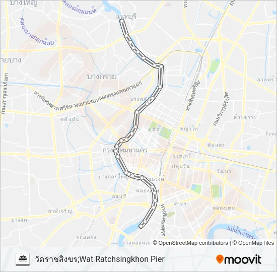 เรือประจำทาง (ไม่มีธง) Ferry Line Map