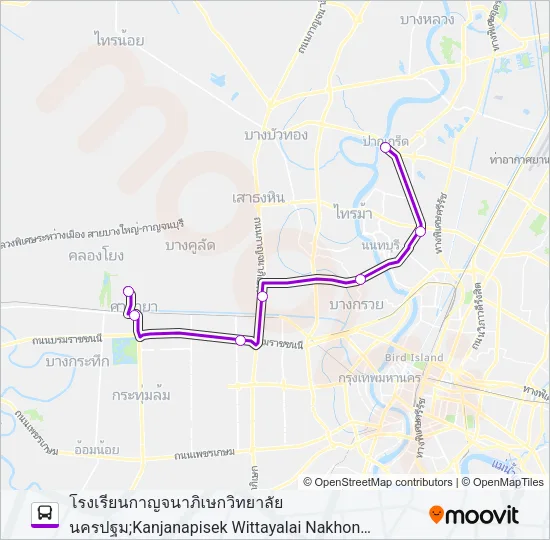 387 Bus Line Map