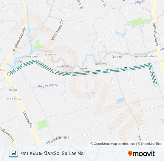 1013 รถบัส แผนที่สายรถ