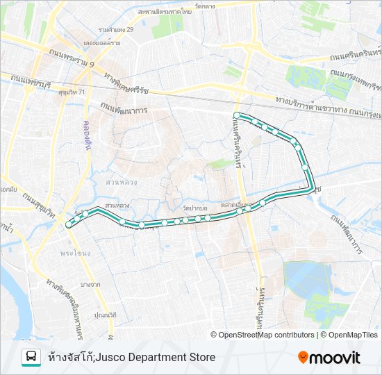 1013 รถบัส แผนที่สายรถ