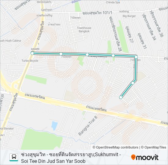 1014 bus Line Map