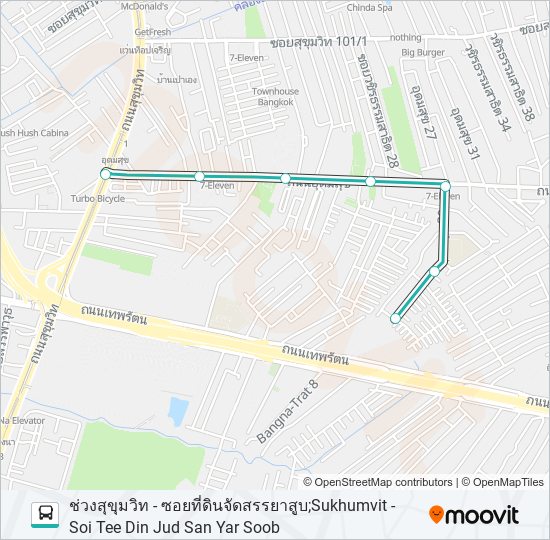 1014 รถบัส แผนที่สายรถ