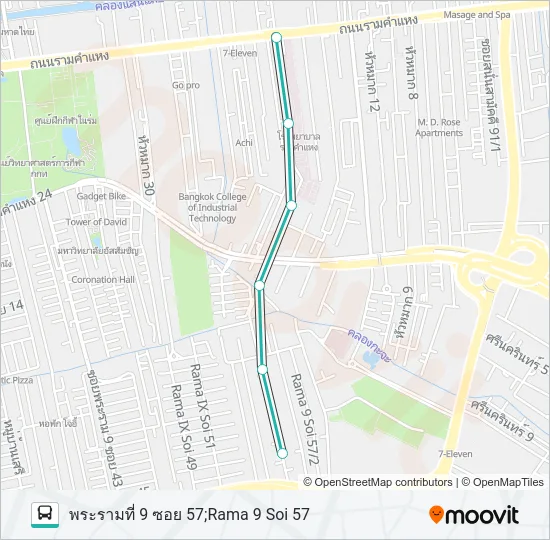 1054 Bus Line Map