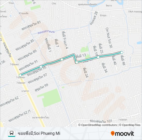 1213 รถบัส แผนที่สายรถ