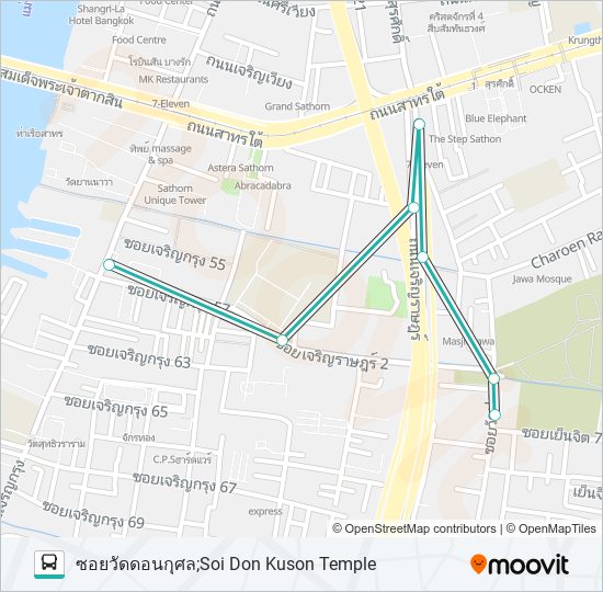 1249 bus Line Map