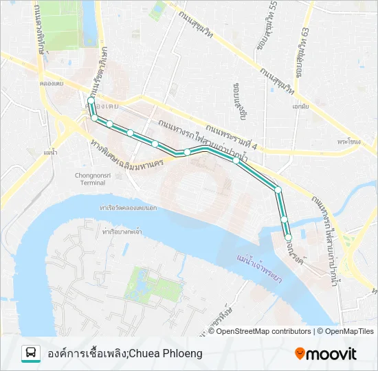 1268 Bus Line Map