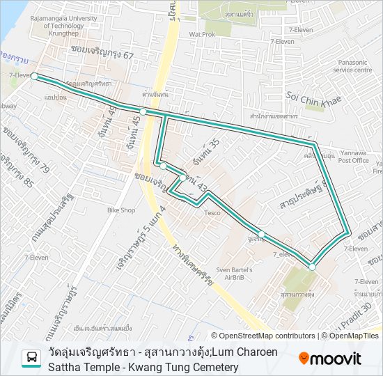 1271 รถบัส แผนที่สายรถ