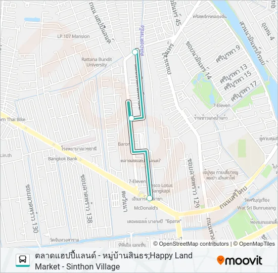 1305 Bus Line Map