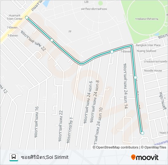 1316 bus Line Map